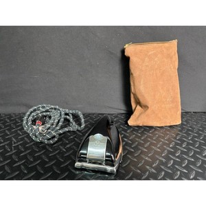 General Electric Black Metal Vintage Clothes Iron with Cord and Bag