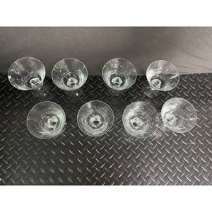 Clear Cut Crystal Starburst Stemmed Glasses 8 Pc