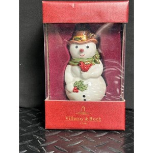 Villeroy & Boch Ceramic Snowman Figurine - Holiday Decor