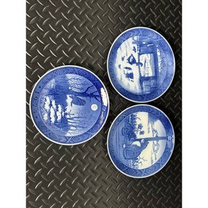 Royal Copenhagen Blue and White Porcelain Plate Set of 4 - Seasonal Dinnerware