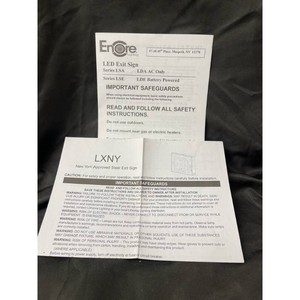 Lithonia Lighting White Metal LED Exit Sign with Instructions