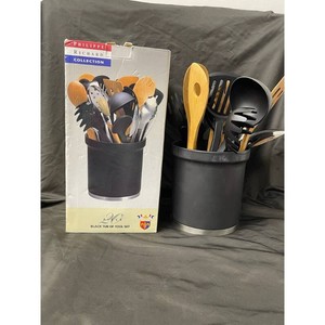 Philippe Richard Black Tub Kitchen Utensil Set 9 Pieces