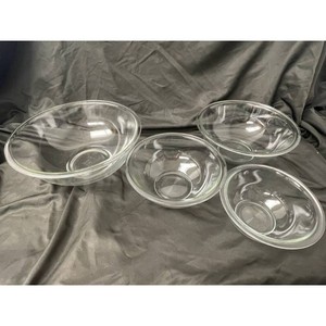 Clear Glass Mixing Bowls Set of 4, Nested Nesting Bowls