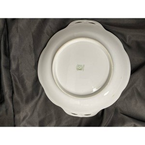 Noritake White Porcelain Floral Serving Tray with Handles