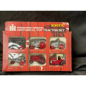 ERTL Red Die-Cast Historical Toy Tractor Set 6 Pieces