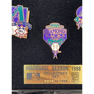 Arizona Diamondbacks 1998 Inaugural Season Pin Set, 3 Pins