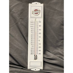 Studebaker White Metal Wall Thermometer Auto Garage Sign 12 in