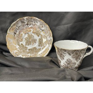 Goldbough White Bone China Floral Teacup & Saucer Set