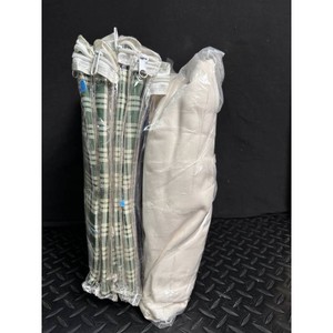 Green Plaid Cotton Valance with Rod Pocket, 84 x 15 in