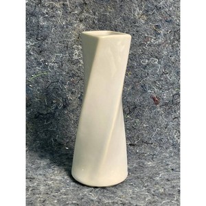 Ivory Ceramic Modern Sculptural Vase � Flared Base Decorative Vessel