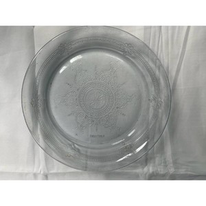 FIRE KING Clear Pressed Glass Decorative Plate & Bowl Set � Embossed Pattern
