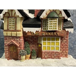 Vintage Fiber Optic Bakery House Christmas Village Decoration - 7 Inch