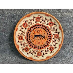 Romis Pottery Hand Painted Mediterranean Ceramic Platter � Floral Medallion