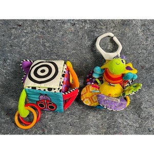 Lamaze Multi-Color Plush Activity Cube and Clip Toy Set