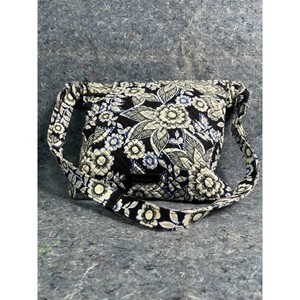 Vera Bradley Black Floral Quilted Crossbody Bag