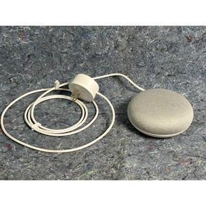 Google Gray Fabric Smart Speaker with Power Adapter