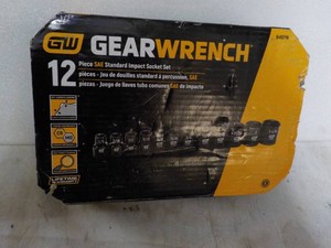 12 pc GearWrench SAE Standard Impact Socket Set