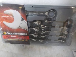 10 pc GearWrench Metric Stubby Fixed Combination Wrench Set