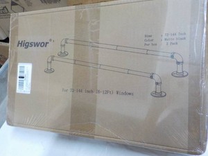 Higswor IndoorOutdoor Curtain Rods for Windows 72-144