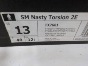 Adidas size 13 Nasty Torsion Cleats