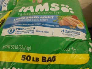 50 lb. Bag IAMS Large Breed Adult Chicken and Whole Grain Recipe Dog Food