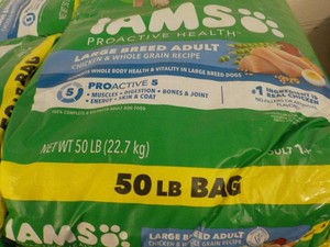 50 lb. Bag IAMS Large Breed Adult Chicken and Whole Grain Recipe Dog Food