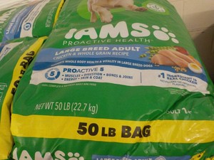 50 lb. Bag IAMS Large Breed Adult Chicken and Whole Grain Recipe Dog Food