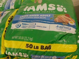 50 lb. Bag IAMS Large Breed Adult Chicken and Whole Grain Recipe Dog Food