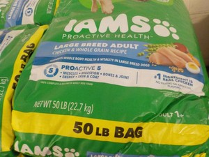 50 lb. Bag IAMS Large Breed Adult Chicken and Whole Grain Recipe Dog Food