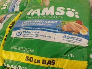 50 lb. Bag IAMS Large Breed Adult Chicken and Whole Grain Recipe Dog Food