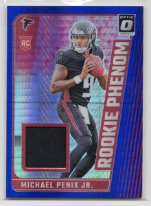 2024 Panini Donruss Optic Michael Penix JR. Rookie Phenom Blue Hyper Patch Card (#RPB-MPJ)