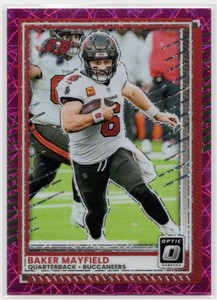 2025 Panini Donruss Optic Baker Mayfield #148 Pink Mosaic Football Card 99