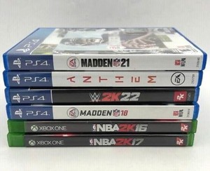 Console Games Lot Including  PS4 Madden 21, Xbox One NBA 2K17, and More