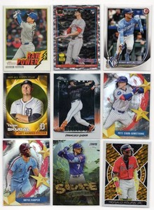 Lot of 9 Baseball Cards Including Shohei Ohtani, Roman Anthony, and More