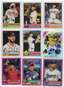 Lot of 9 Baseball Cards Including  Chris Sale, Paul Skenes, and More