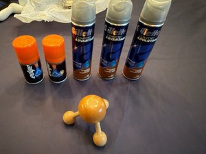 Three 8.4 Oz Bottles Gillette Comfort Advantage Shaving Cream and Two Travel Size Edge Shaving Cream 2.75 oz, Hand-held  Massager
