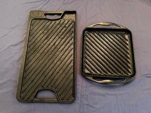 Cast Iron Grill and Griddle Pans (Le Creuset, Calphalon)