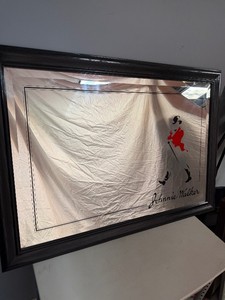Vintage Johnnie Walker Pub Mirror (40 34 Wide x 28 34 Tall x 1 Deep)