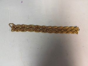 Vintage Braided Gold Mest Choker Necklace