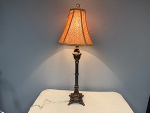 Traditional Bronze-Finish Resin and Metal Accent Table Lamp (30 Tall, 9 x7 Base)