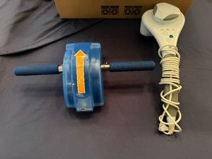 Brookstone Thera Spa Turbo Handheld Body Massager and Ab Roller
