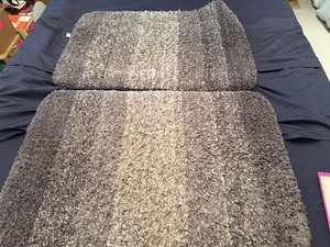 Mon Chateau Luxury Collection GrayCream Bath Rugs (Qty 2) 36 x 24