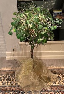 Beautiful 4 Lighted Artificial Ficus Tree