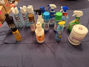 Lot of Cleaning Supplies - Partially to Completely Full Bottles