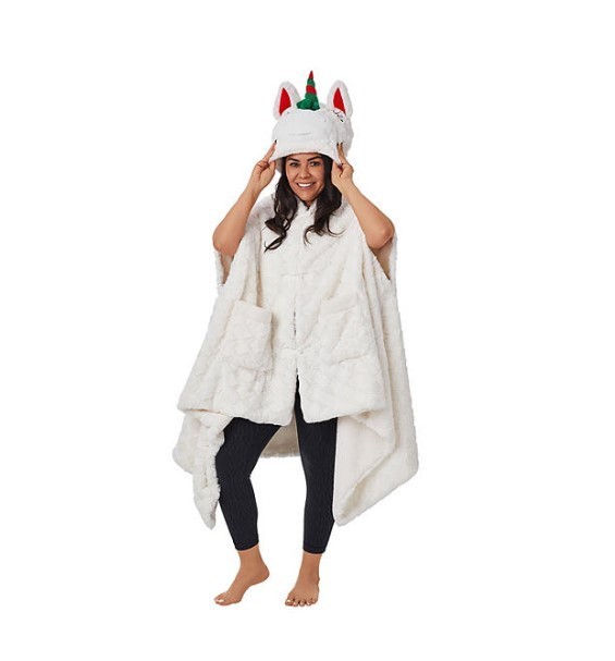 NEW Members Mark-Cozy Critter Wrap, 43 x 81 - Unicorn