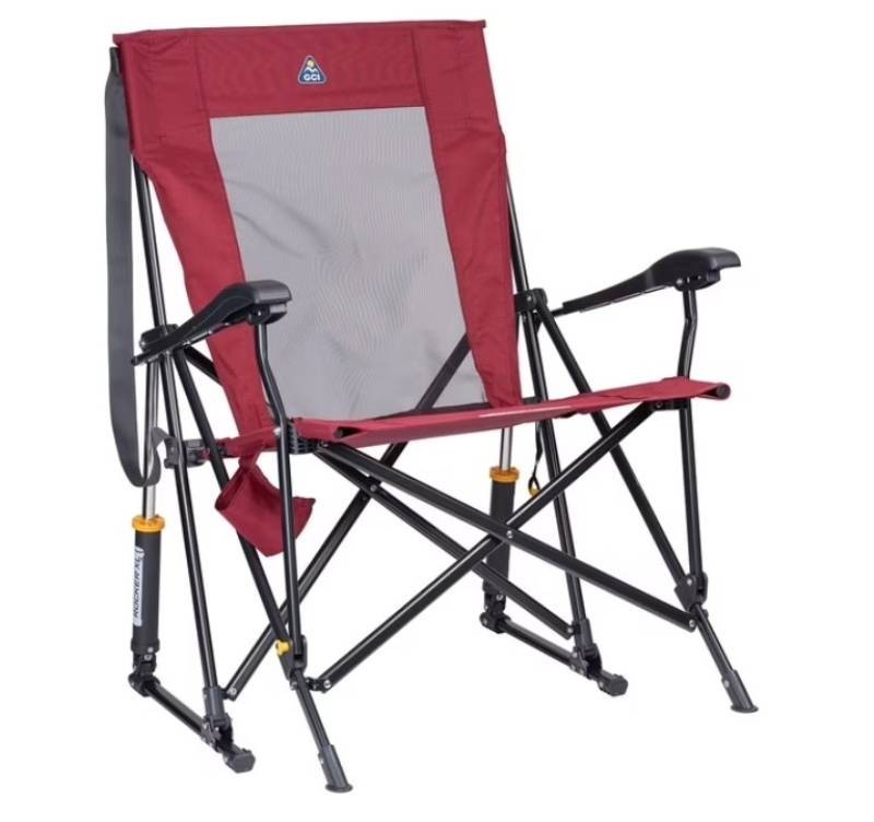 NEW GCI Outdoor RoadTrip Rocker XL Portable Folding Camp Chair - Maroon