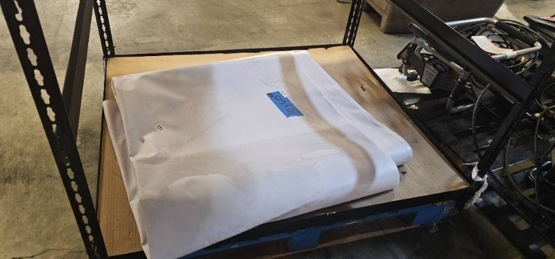 NEW Vinyl Tarp Remnant - 10 x 60  White  White Vinyl tarp - 15 oz. Midweight Duty