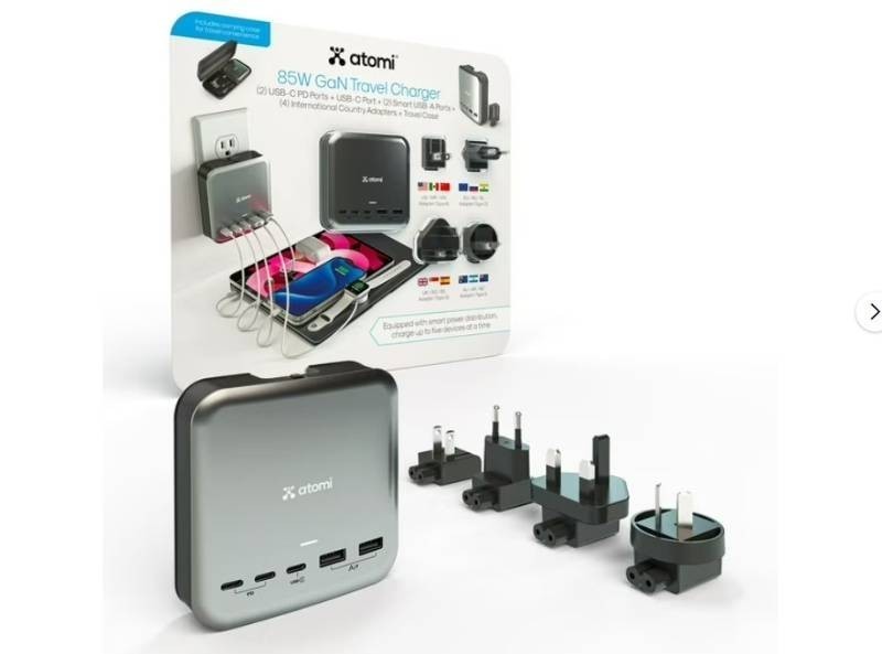 NEW Atomi Wall Charger with Universal Travel Adapters