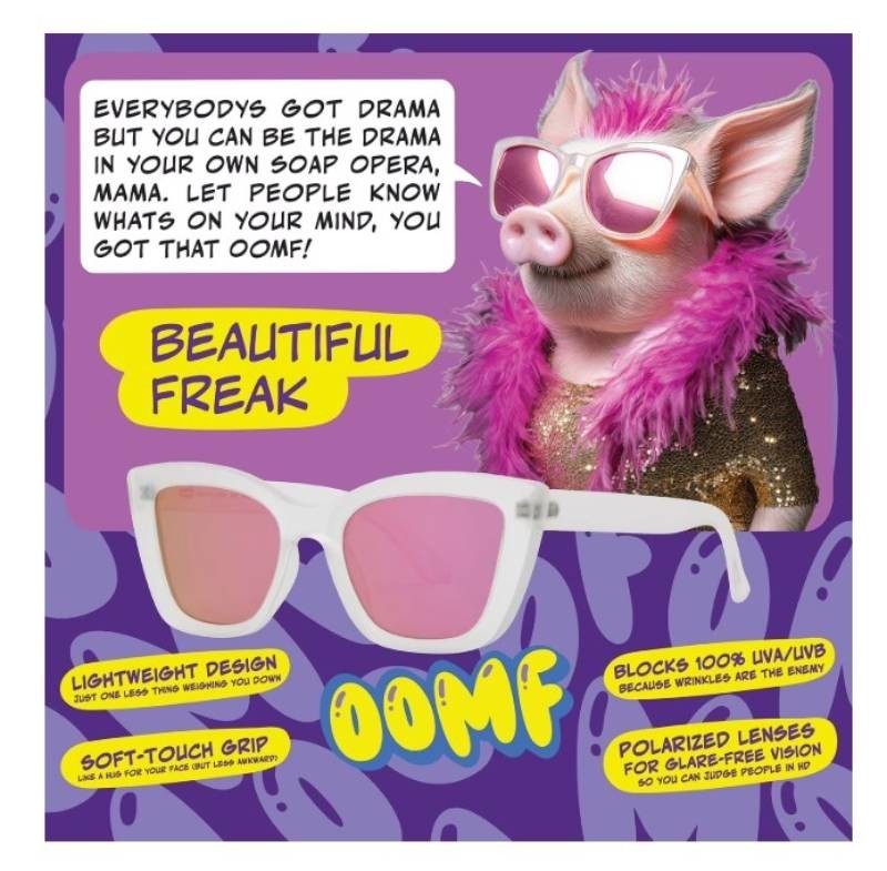 NEW OOMF Beautiful Freak Cat Eye Womens Sunglasses