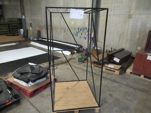 Welded Black Metal Frame Built to Fit Onto Pallets with Flat Roof - Perfect for Projects